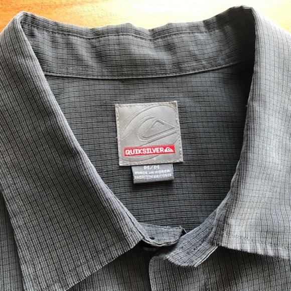 Mens Quiksilver Short Sleeve Dark Gray Medium - Picture 5 of 8